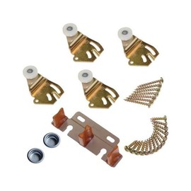 Johnson Hardware Brass-Plated Brown/White Metal by-Pass Part Set 50 pc. - Case of: 1; Each Pack Qty: 25; Total Items Qty: 25