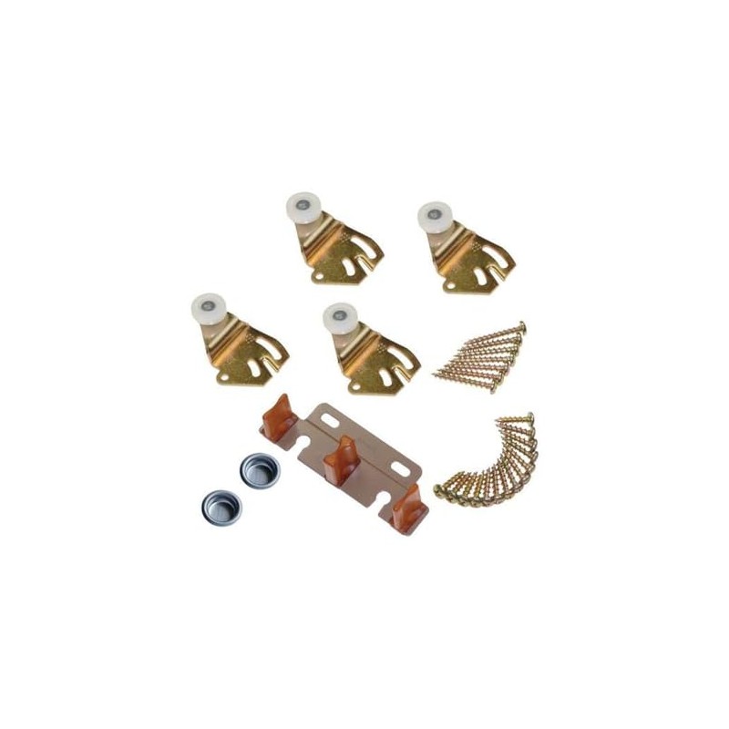 Johnson Hardware Brass-Plated Brown/White Metal by-Pass Part Set 50 pc.