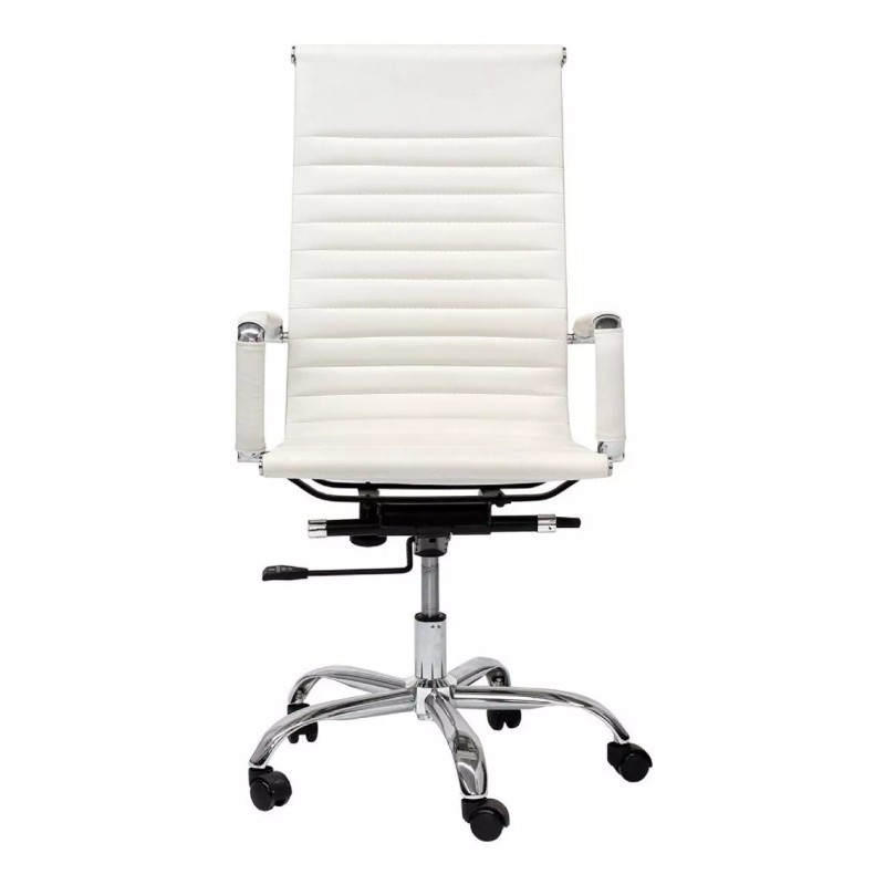 ZEM Silla de escritorio ZEM SE01 ergonómica blanca con tapizado