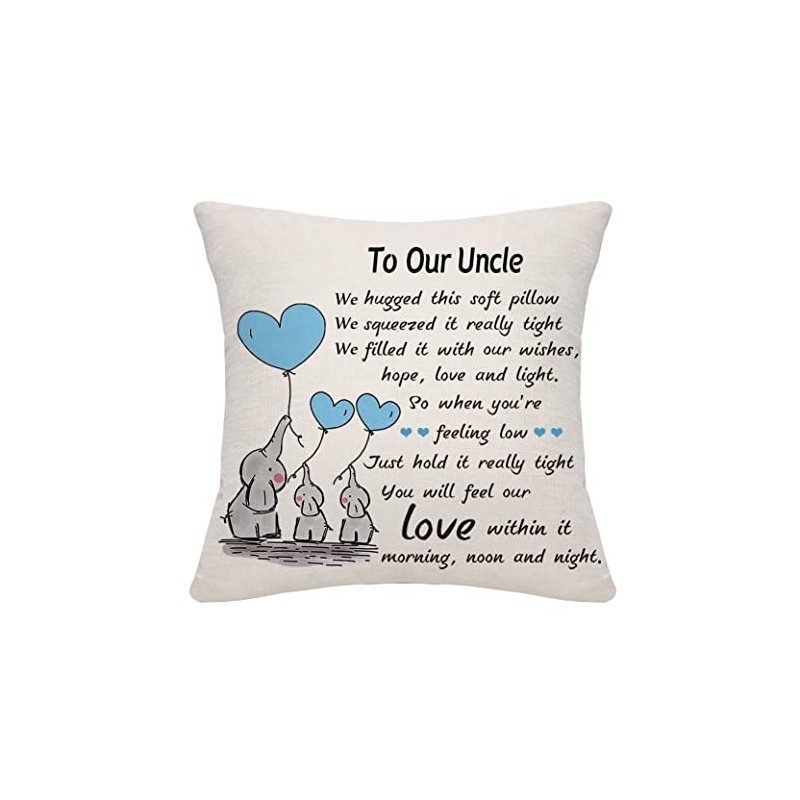 Bommex Uncle Gifts from Niece Nephew Uncle Cushion Cover Throw