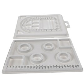 TEHAUX 2pcs Bead Design Board for Jewelry Making Groove Bead Organizer for Bracelets Necklaces