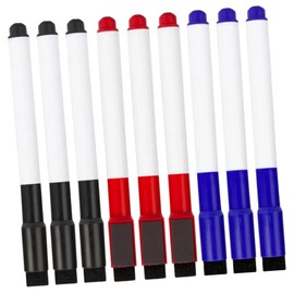 Operitacx 9St trocken abwischbarer Stift Whiteboard Radiergummis weißer Markierungsstift schwarzer Radiergummi Etiketten trocken abwischbare Stifte kleine trocken abwischbare Marker Plastik