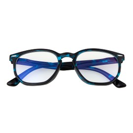 Ultra Blue Tortoise Horn Rim Frame Childrens Anti Blue Light Glasses Kids Blue Light Blocking Glasses Anti Eye Strain Computer Glasses Boys Girls Classic Clear Blue Light Gaming Glasses Computer