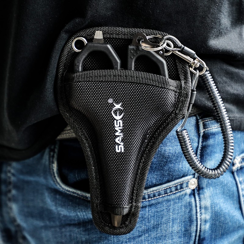 SAMSFX 6.5’’ Fishing Scissors with Non-Slip Grip Handles and Micro