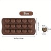 Heart Shaped Chocolate Silicone Mold, 15 Cavity Candy Jelly Silicone