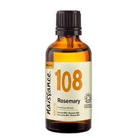 Naissance Organic Rosemary Essential Oil (#108) 50ml - Pure, Natural, Certified Organic, Cruelty Free, Vegan, Steam Distilled and Undiluted - Use in Aromatherapy & Diffusers