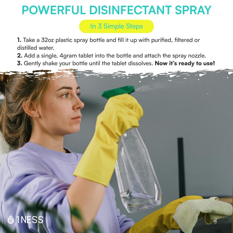 1ness Professional Premium Chlorine Dioxide Odor Neutralizing Kit with Aerator