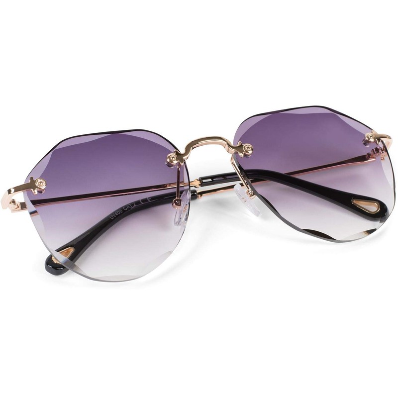 styleBREAKER 09020106 Women's Aviator Sunglasses Frameless with Tinted Lenses in