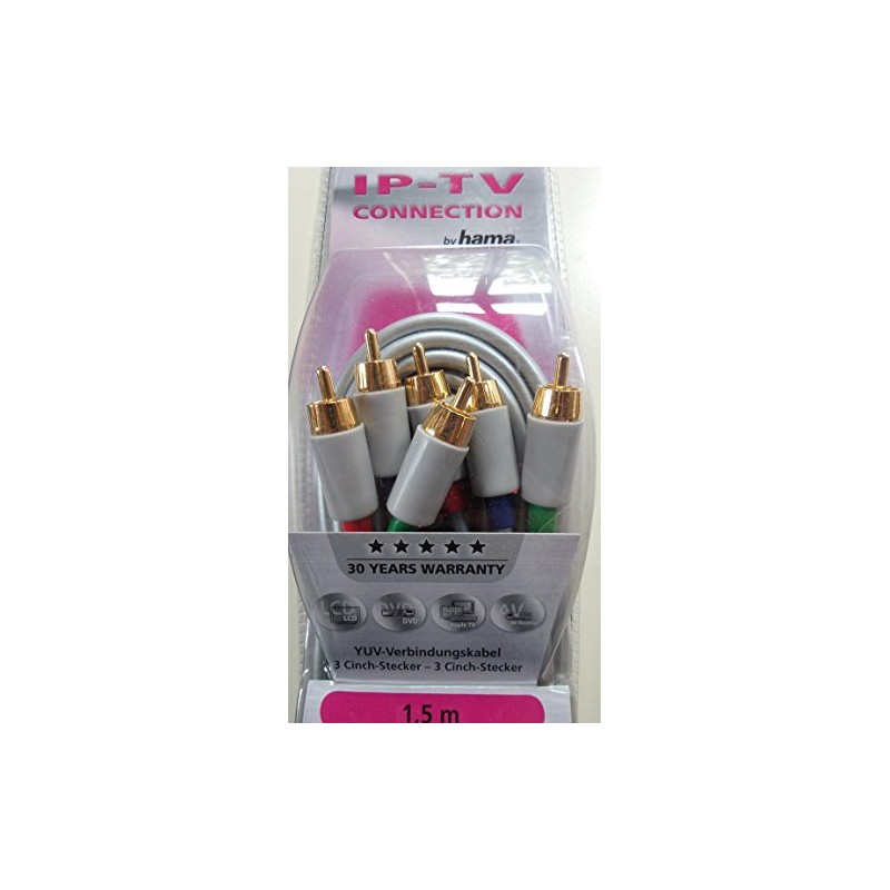 Hama YUV Cable 3x RCA to 3x RCA 1.5 m