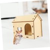 Sosoport DIY Wooden Hamster Hideout Guinea Pig House Toys Small