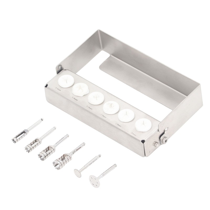 6pcs Dental Trephine Kit 4 To 10mm Surgery Tools Bur