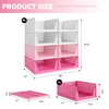 Pink Girl Closet Organizers and Storage Stackable Plastic Drawer Basket