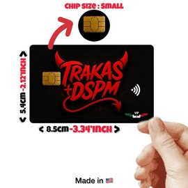 Trakas HDSPM VIP Card Sticker – Bold Devil Red Design for Debit/Credit Cards – Premium Mexican Street Style Skin
