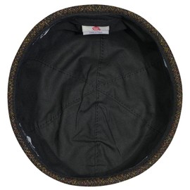 Sterkowski Docker Cap | Genuine Scottish Harris Tweed Beanie for Men and Women | Docker Hat Sailor Beanie Skullcap Beanie for Men Leon Hat Brimless Hat Vintage Hats for Men Black/Yellow 62 cm