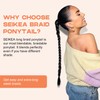 SEIKEA Upgraded Long Braid Ponytail Extension with Elastic Tie Straight