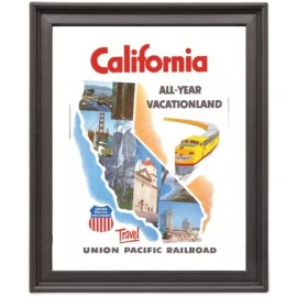 California Vintage Travel - Picture Frame 8x10 inches - Poster - Print - Poster