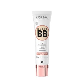 L'Oréal Paris Magic BB Cream con SPF 20, tinta per la pelle 5 in 1 con vitamina B5 e vitamina E, formula idratante leggera che si adatta al tono della pelle per una finitura luminosa naturale, 30 ml,