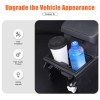 car-king888 ABS Matt Black Front Beverage Cup Holder Frame Trim
