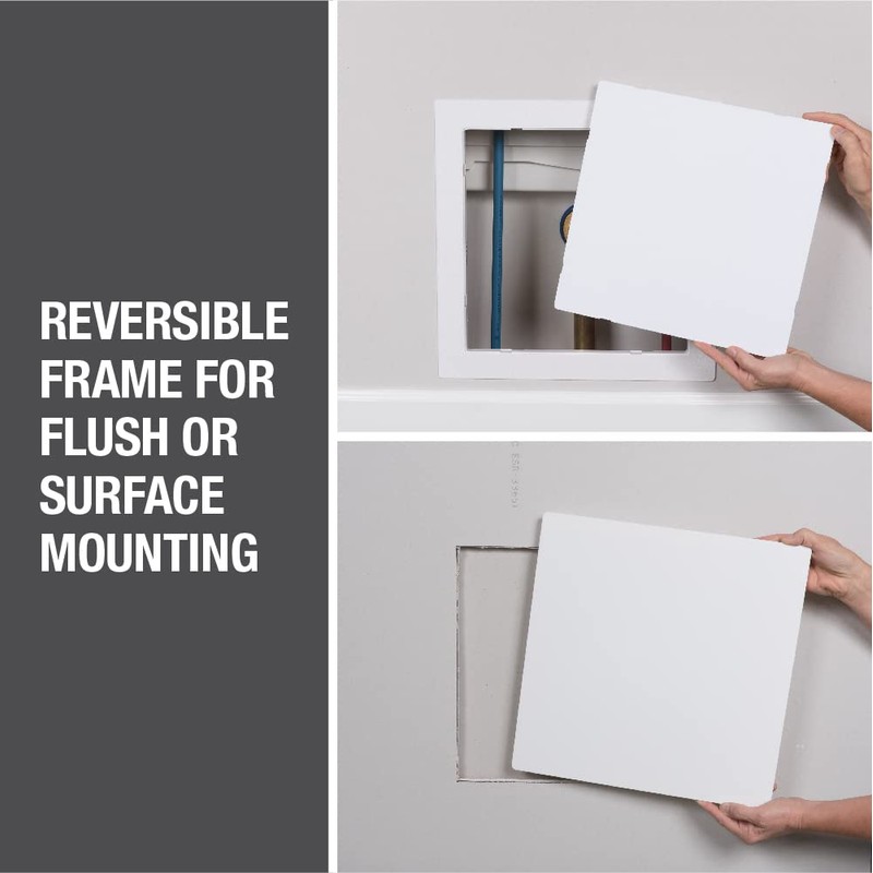 Oatey 34056 14-in. Flush-or Surface-Mounted Wall Access Panel, White, 14"x