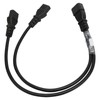 Single C14 to Dual 5 15R C13 Cord Short Power