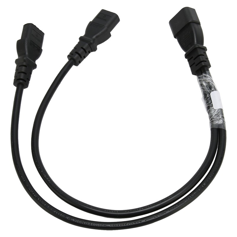 Single C14 to Dual 5 15R C13 Cord Short Power