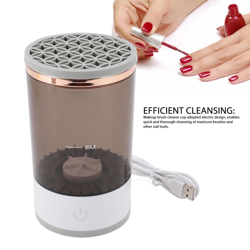 Electric Makeup Brush Cleaner Rotating Vibrating Cosmetic Brush Cleaner Cup