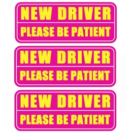 Z-oneMart - Imán magnético para conductor de coche, 3 piezas de letrero magnético para conductor para coche, imán de conductor para ser paciente, reflectante e impermeable, amarillo