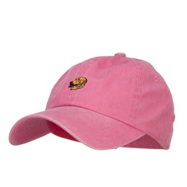 Golden Retriever Embroidered Washed Cap - Pink OSFM