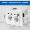 ARCELI Double USB Standard French Wall Socket (Max2.1A) 16A 110-250V
