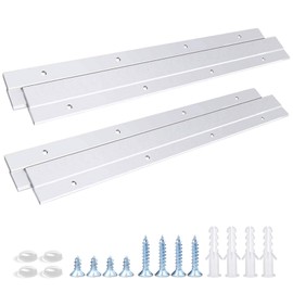 French Cleat Hanger 12 Inch, Aluminum Z Clips for Hanger Supports 80lbs - Interlocking Wall Mounting Bracket Hardware Kit for Hanging Mirrors, Picture, Shelf, Whiteboard, Art, Frames (12"-2Pairs)
