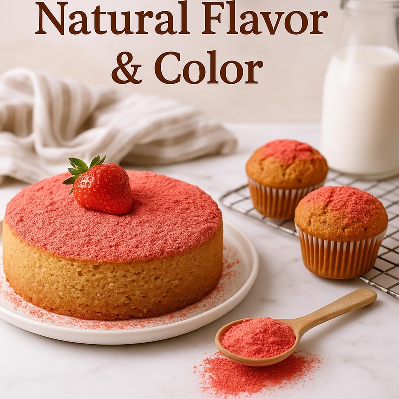 Panfruit Organic Freeze-Dried Strawberry Powder – No Sugar Added, Non-GMO,