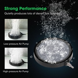 VIVOSUN Air Stones Disc 5 x 5 Inch with Shell for Aquarium, Fish Tank and Hydroponics Air Pump