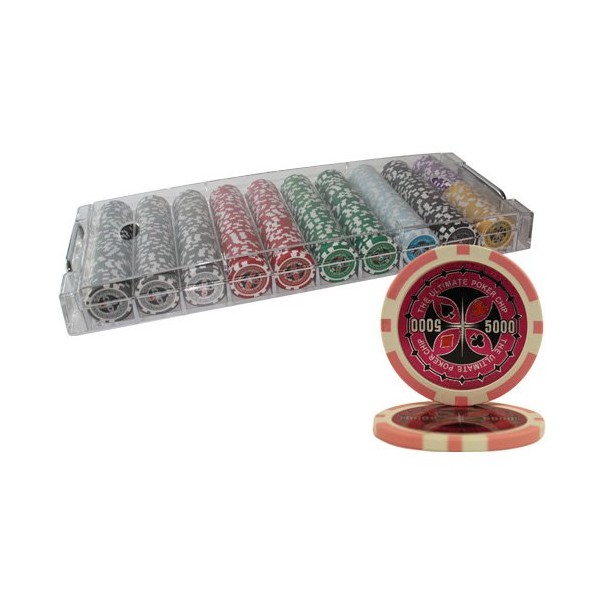 MRC 500pcs Ultimate Casino Poker Chips Set with Acrylic Case Custom Build