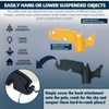 TonGass (2-Pack Multi-Purpose Plastic Utility Hook Attachment for Poles-Screw-On Hook
