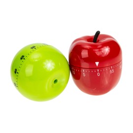 Ipetboom 2Pcs Apple Kitchen Timer Mechanical Cooking Reminder with Sound for Study Cooking Decorative Reminder for Easy Use by All Ages