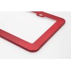 Creathome 201 Stainless Steel License Plate Frames with Shining Red