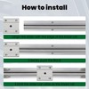 CHUANGNENG Linear Rail SBR12 600mm 2PCS Fully Supported Linear Rail