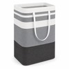 Large Foldable Waterproof Laundry Hamper with Extended Handles, Freestanding Canvas