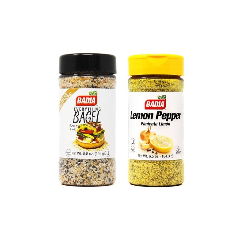 Badia Lemon Pepper Seasoning 184.3g and Badia Everything Bagel Seasoning