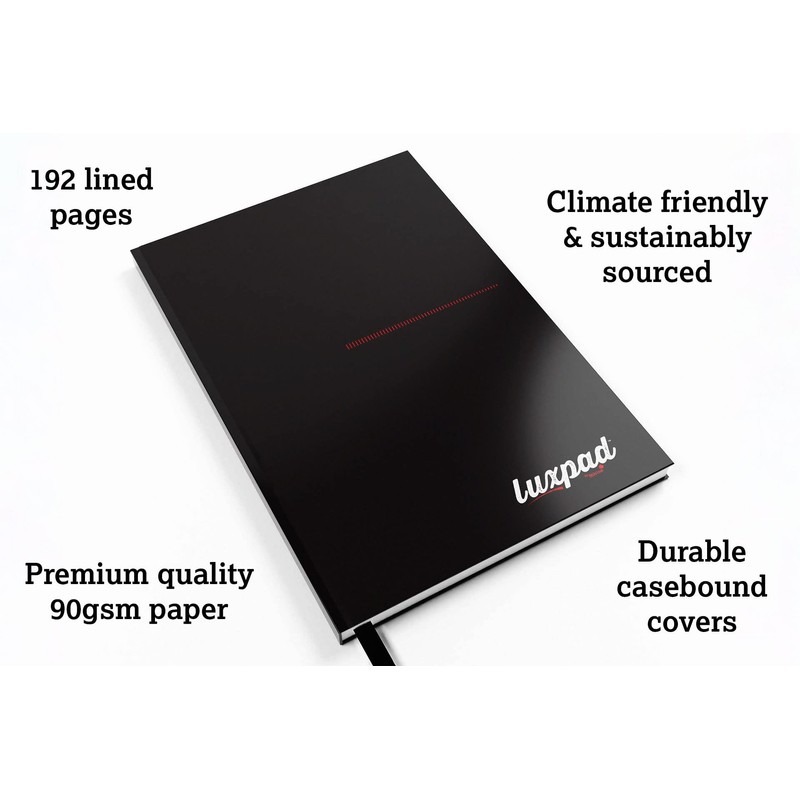 Silvine Luxpad FSC A5 Hardback Casebound Notebook - Lined (192