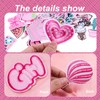 30pcs Pink Random Assorted Styles Iron On Patches, Embroidered Preppy