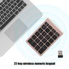 V BESTLIFE Teclado numérico, 22 Teclas 2.4G Mini Teclado ergonómico