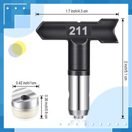 10 Pcs Spray Tips Reversible Spray Tip Airless Spray Nozzles for Airless Paint Spray Guns and Airless Sprayer Spraying Machine (109, 209, 211, 311, 315, 415, 417, 515, 517, 621)