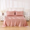 Sleeplite 4 Piece Luxury Satin Bed Sheets Set with Pillowcases