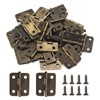 20 Pack Small Mini Hinges for Wooden Jewelry Box, Antique