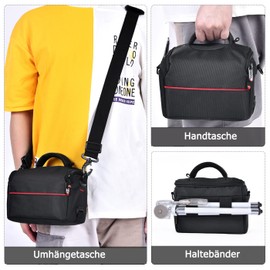 FOSOTO Waterproof DSLR / SLR Camera Case Shockproof, black, Camera case