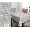 BEAUTEX Oilcloth Tablecloth Wipe Clean Non-Slip with Piping Band Square