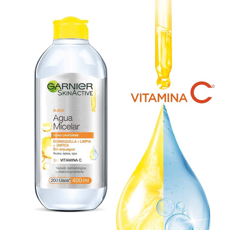 Garnier Skin Naturals Face Express aclara tono uniforme Agua Micelar
