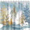 Mocsicka Christmas Trees Shower Curtain Vintage Merry Christmas Bathroom Curtain