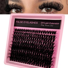 Eyelash Extensions Set, 200 Pieces, Fluffy Artificial Eyelash Clusters, Lashes Extension Set, Thick Lash Clusters, Individual Eyelash Extensions (60P)